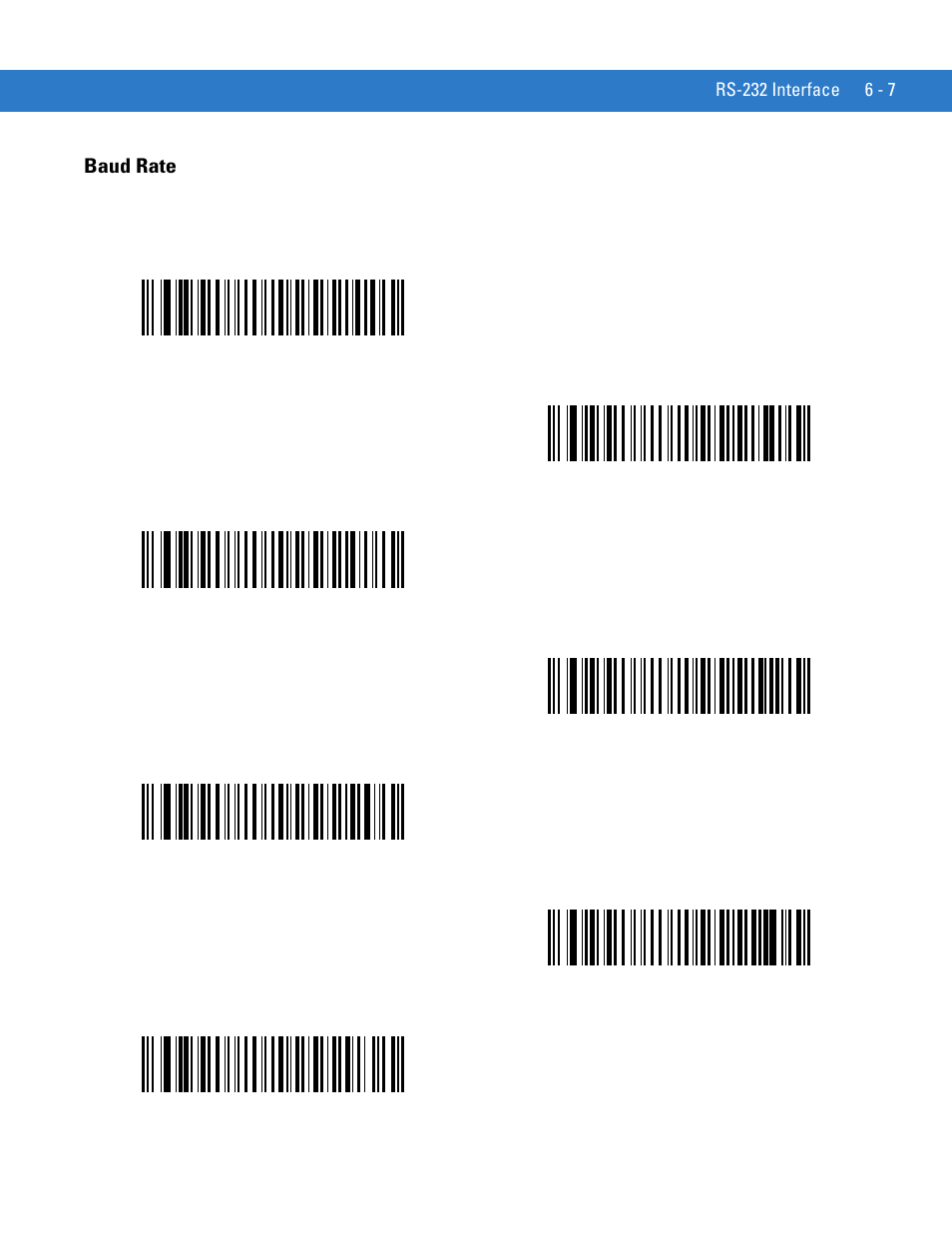 Baud rate, Baud rate -7 | Motorola LS1203 User Manual | Page 77 / 202