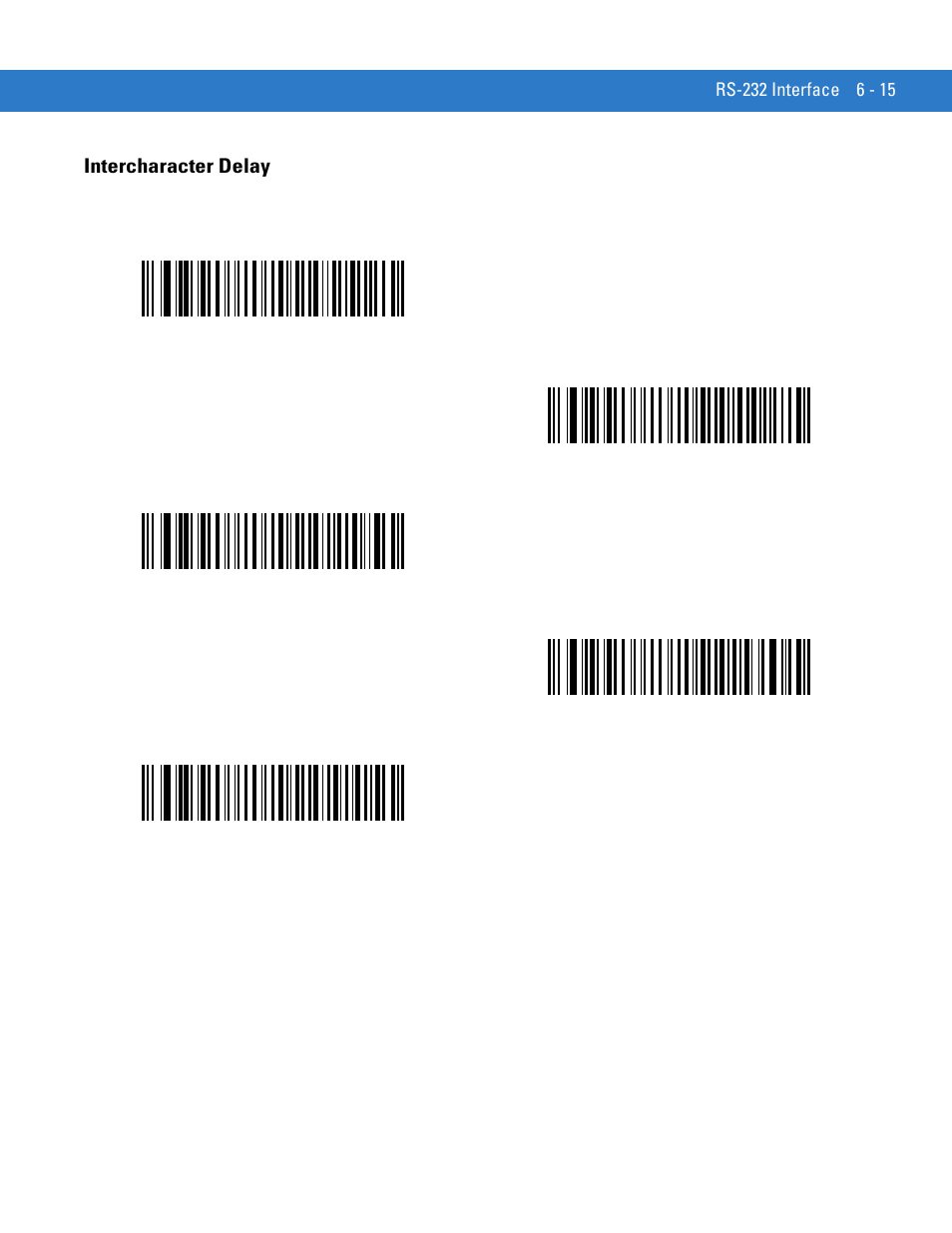 Intercharacter delay, Intercharacter delay -15 | Motorola LS1203 User Manual | Page 85 / 202