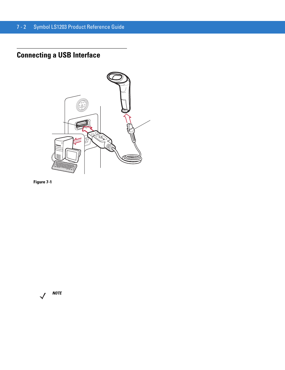 Connecting a usb interface, Connecting a usb interface -2 | Motorola LS1203 User Manual | Page 94 / 202