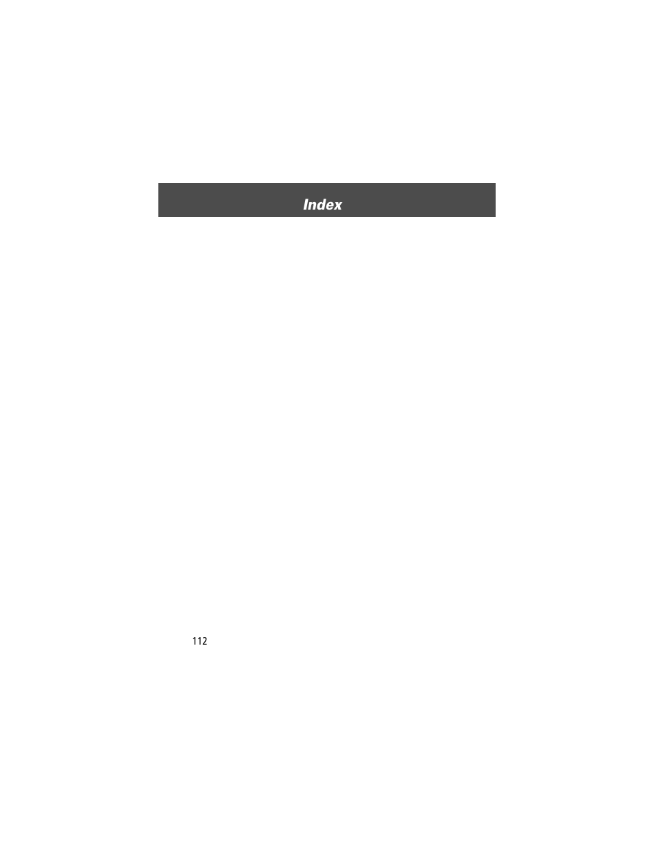 Index | Motorola V200 User Manual | Page 112 / 114