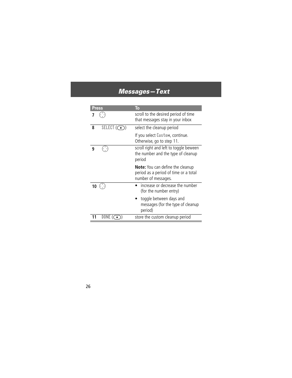 Messages—text | Motorola V200 User Manual | Page 26 / 114