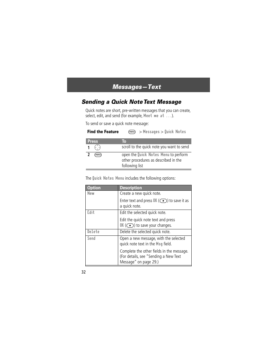 Messages—text | Motorola V200 User Manual | Page 32 / 114