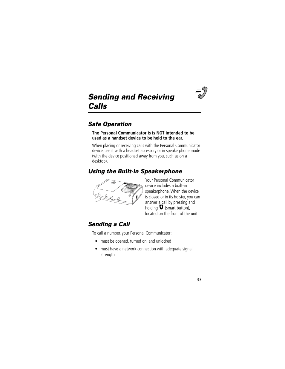 Sending and receiving calls | Motorola V200 User Manual | Page 33 / 114