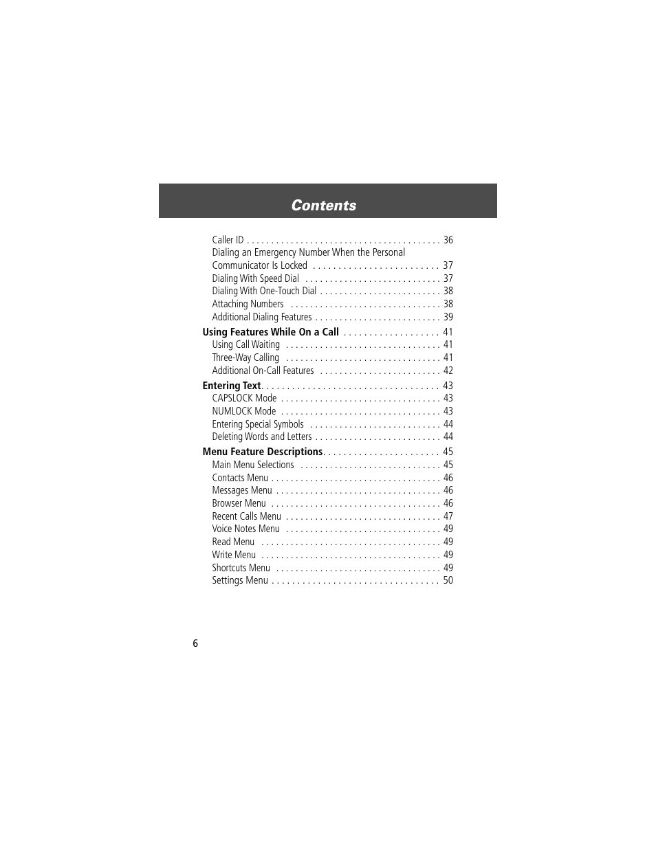 Motorola V200 User Manual | Page 6 / 114