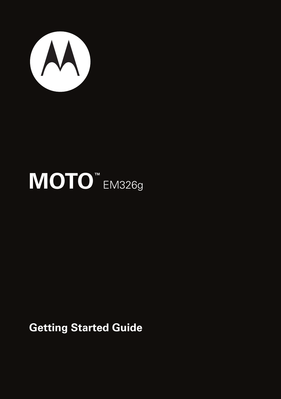 Motorola EM326G User Manual | 60 pages