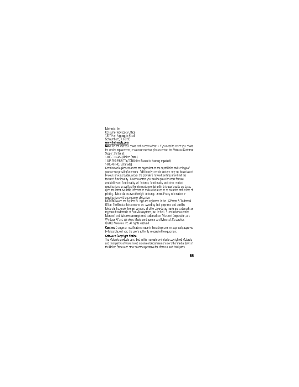 Motorola EM326G User Manual | Page 57 / 60