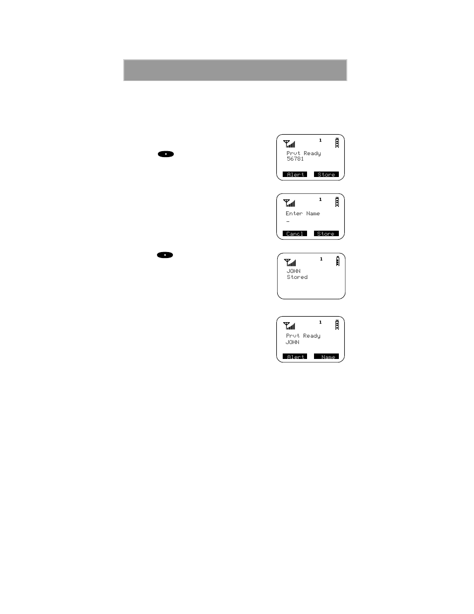 Quickstore of private ids | Motorola i1000plus User Manual | Page 31 / 93