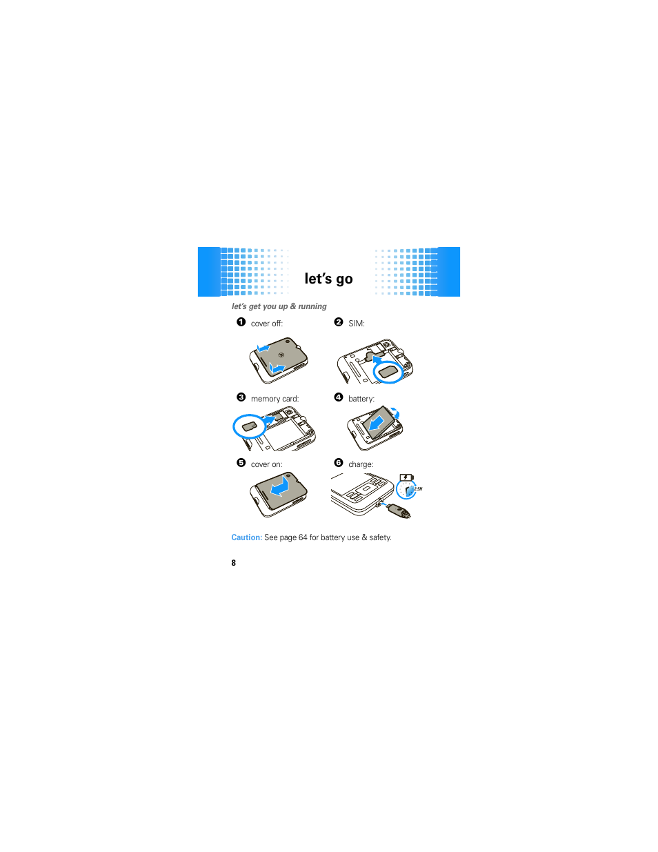 Let’s go | Motorola A45ECO User Manual | Page 10 / 90