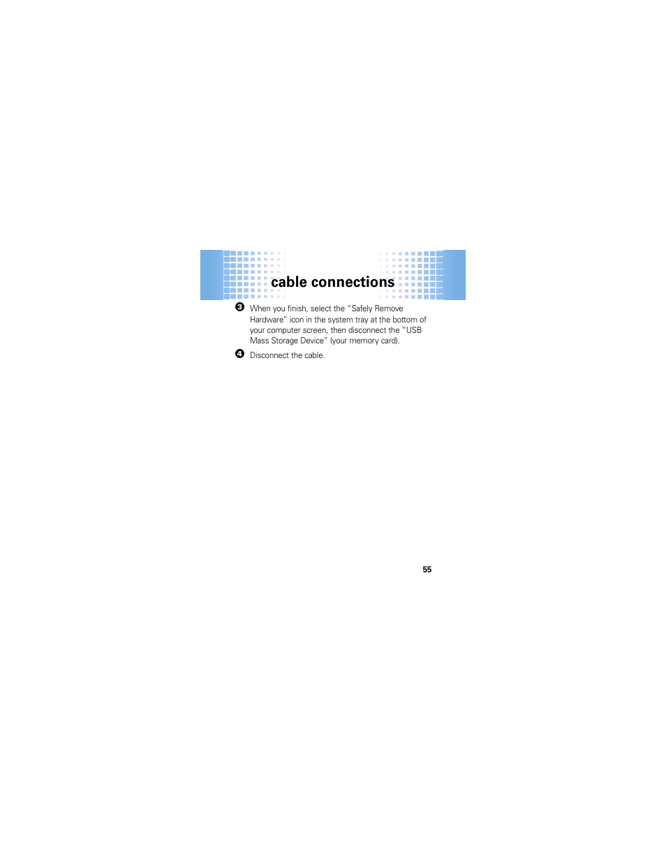 Cable connections | Motorola A45ECO User Manual | Page 57 / 90