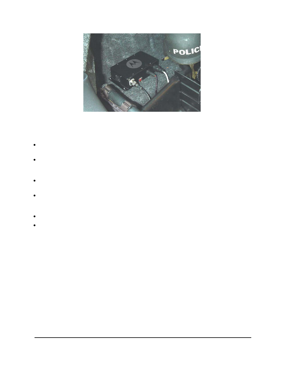 1 deployment considerations, 1 deployment tips, 6 testing the device installation | Deployment considerations, Deployment tips, Testing the device installation, Figure 2-2, Vmm6300 trunk mounting | Motorola MEA 3.1 User Manual | Page 13 / 49