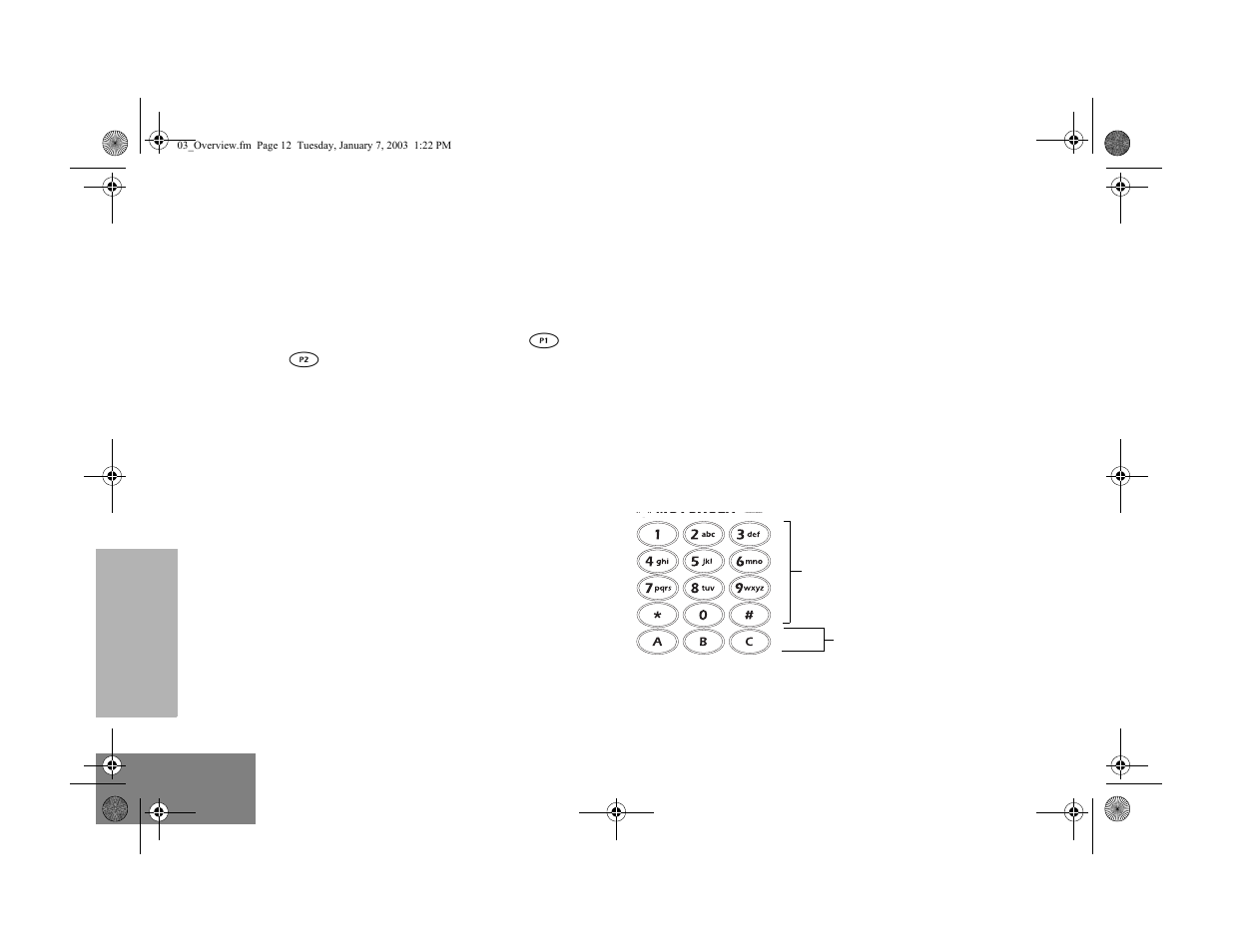 Programmable buttons, Push-to-talk (ptt) button, Microphone | Use with enhanced keypad microphone (rmn5029) | Motorola EM200 User Manual | Page 14 / 34