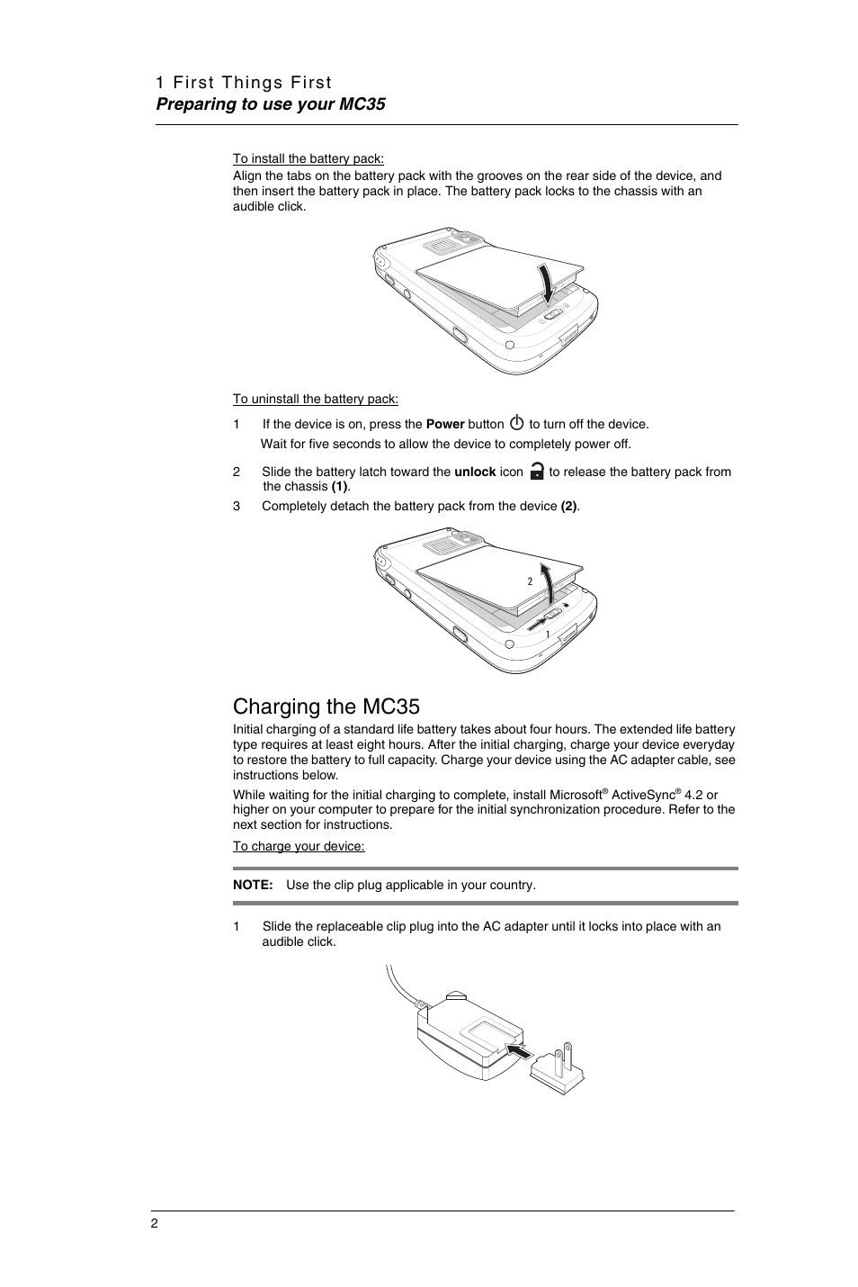 Charging the mc35 | Motorola MC35 EDA User Manual | Page 12 / 236