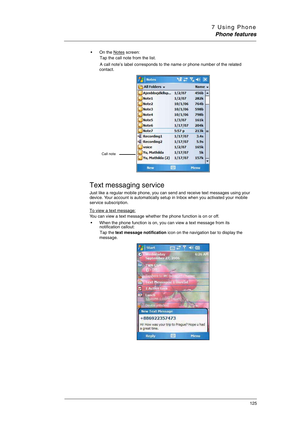 Text messaging service | Motorola MC35 EDA User Manual | Page 135 / 236