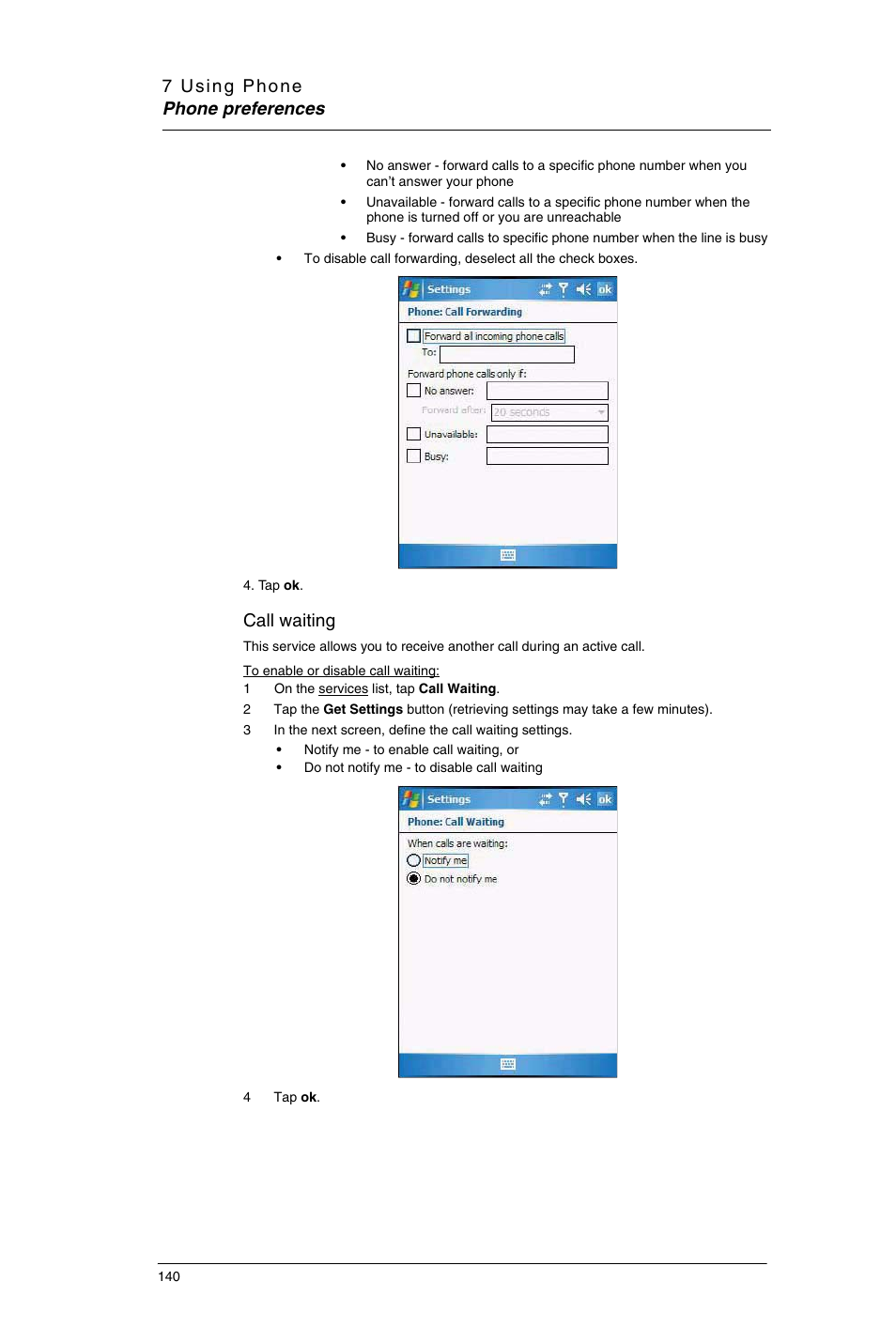 Call waiting | Motorola MC35 EDA User Manual | Page 150 / 236