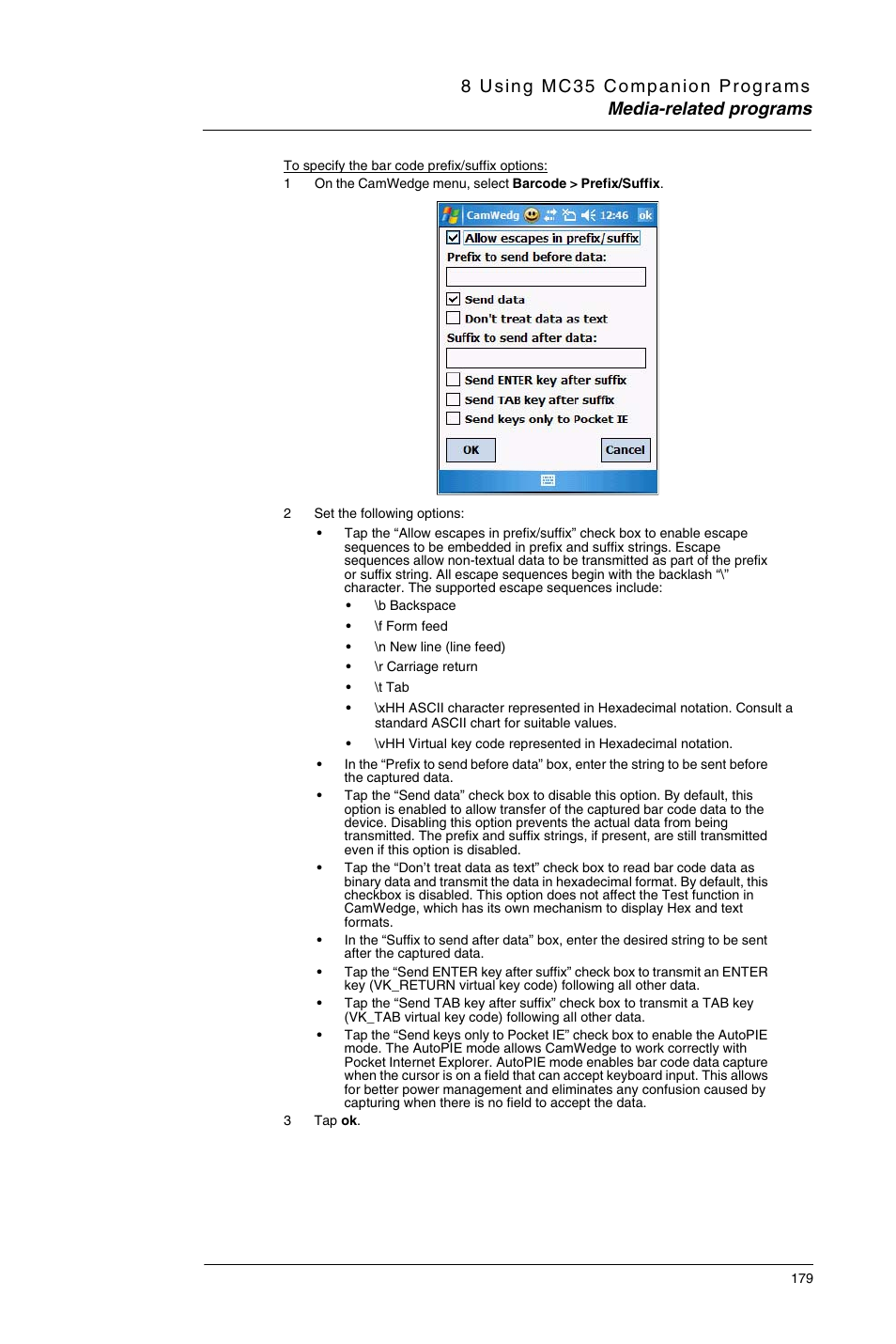 Motorola MC35 EDA User Manual | Page 189 / 236