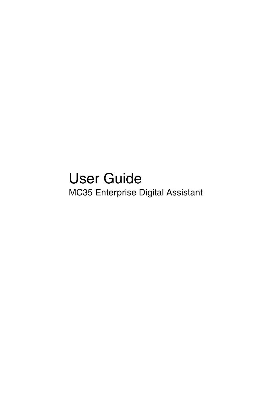 User guide | Motorola MC35 EDA User Manual | Page 3 / 236