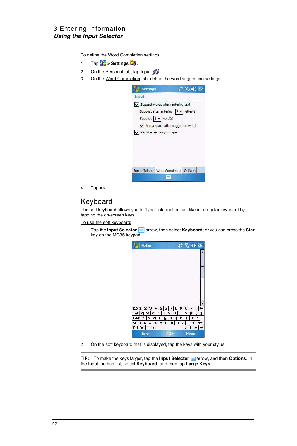 Keyboard | Motorola MC35 EDA User Manual | Page 32 / 236