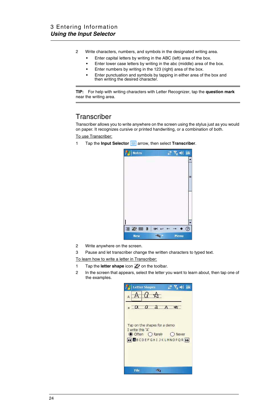 Transcriber | Motorola MC35 EDA User Manual | Page 34 / 236