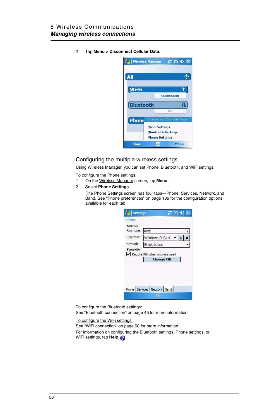 Configuring the multiple wireless settings | Motorola MC35 EDA User Manual | Page 68 / 236