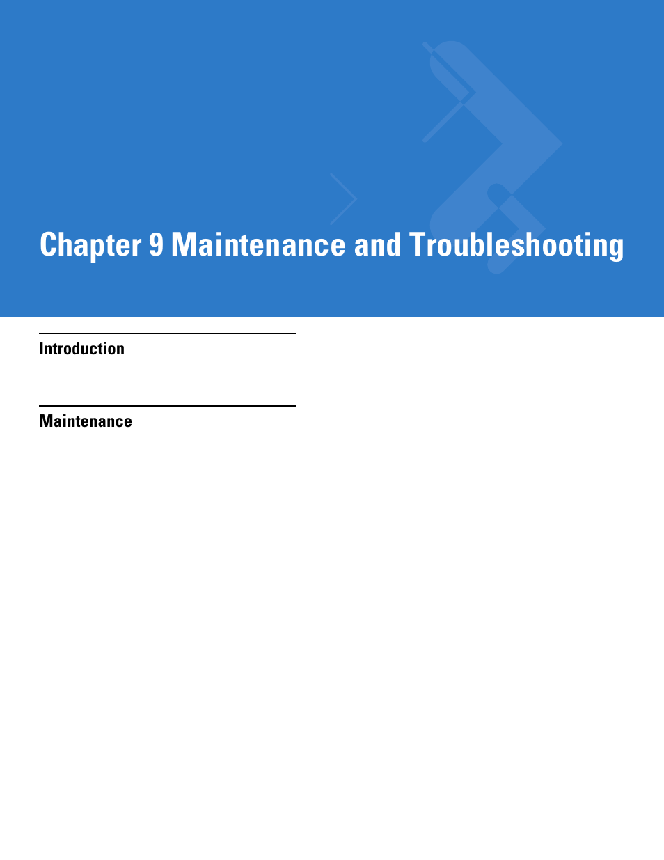 Maintenance and troubleshooting, Introduction, Maintenance | Chapter 9: maintenance and troubleshooting, Introduction -1 maintenance -1, Chapter 9, maintenance and troubleshooting, Chapter 9 maintenance and troubleshooting | Motorola SYMBOL MINISCAN MSXX04 User Manual | Page 103 / 260