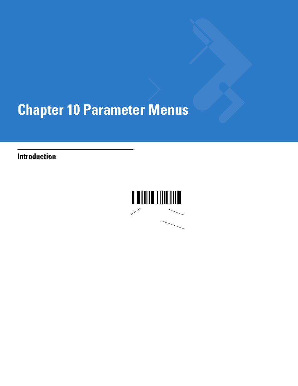 Parameter menus, Introduction, Chapter 10: parameter menus | Introduction -1, Chapter 10, parameter menus, Chapter 10 parameter menus | Motorola SYMBOL MINISCAN MSXX04 User Manual | Page 107 / 260