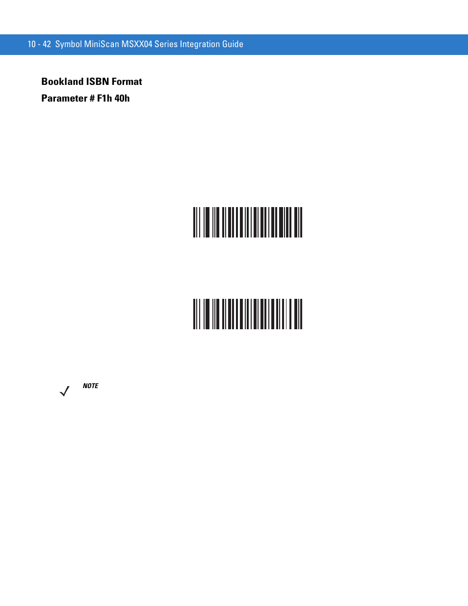 Bookland isbn format, Bookland isbn format -42, Ean, select a | Also select, Bookland isbn format parameter # f1h 40h | Motorola SYMBOL MINISCAN MSXX04 User Manual | Page 148 / 260