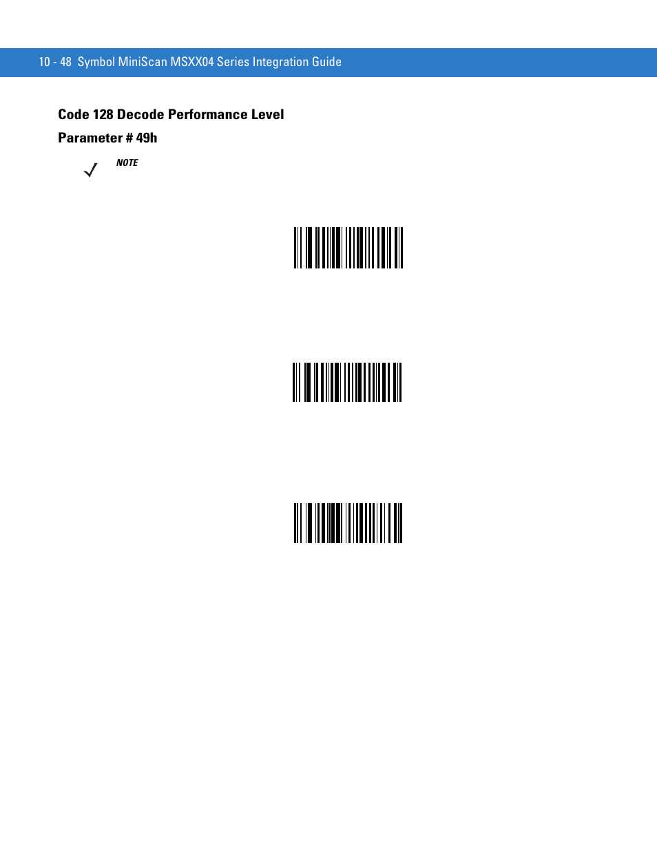 Code 128 decode performance level, Code 128 decode performance level -48 | Motorola SYMBOL MINISCAN MSXX04 User Manual | Page 154 / 260