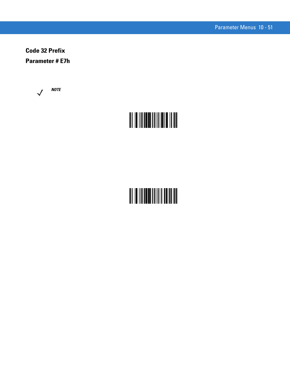 Code 32 prefix, Code 32 prefix -51, Code 32 prefix parameter # e7h | Motorola SYMBOL MINISCAN MSXX04 User Manual | Page 157 / 260