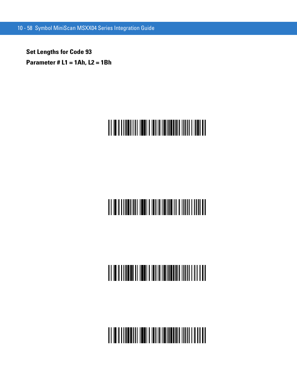 Set lengths for code 93, Set lengths for code 93 -58 | Motorola SYMBOL MINISCAN MSXX04 User Manual | Page 164 / 260