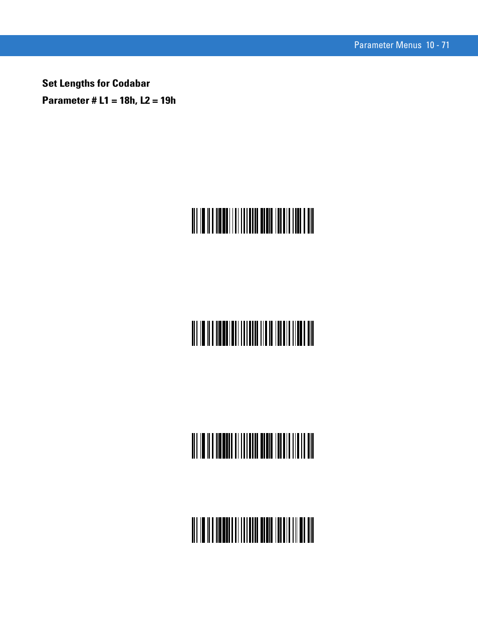 Set lengths for codabar, Set lengths for codabar -71 | Motorola SYMBOL MINISCAN MSXX04 User Manual | Page 177 / 260