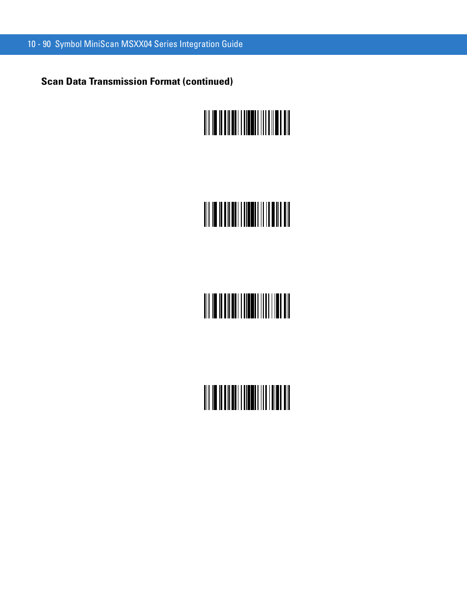 Scan data transmission format (continued) | Motorola SYMBOL MINISCAN MSXX04 User Manual | Page 196 / 260