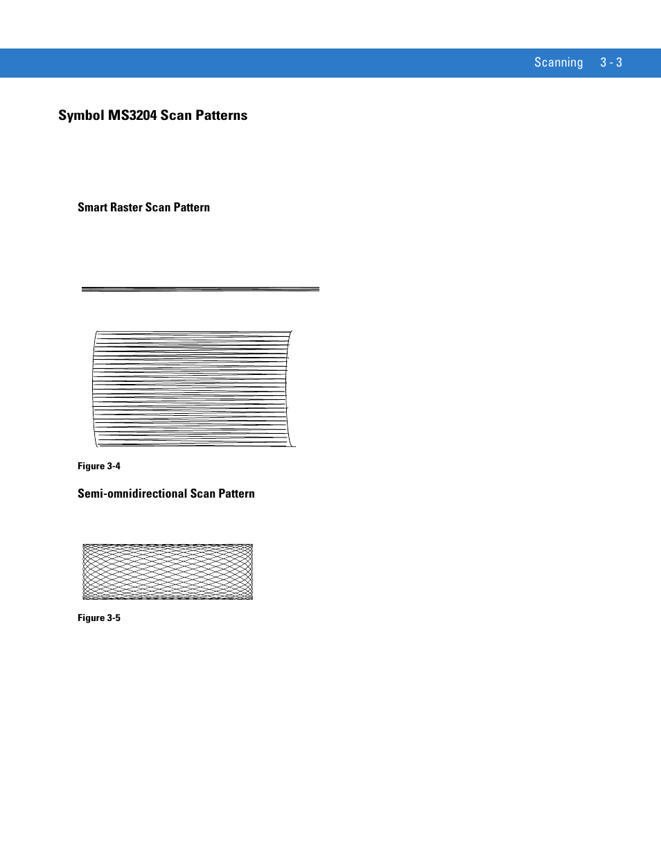 Symbol ms3204 scan patterns, Symbol ms3204 scan patterns -3 | Motorola SYMBOL MINISCAN MSXX04 User Manual | Page 45 / 260