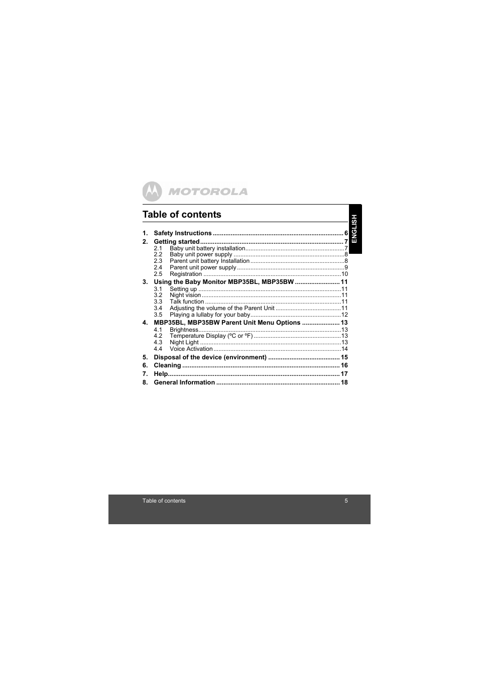 Motorola MBP35BL User Manual | Page 5 / 25