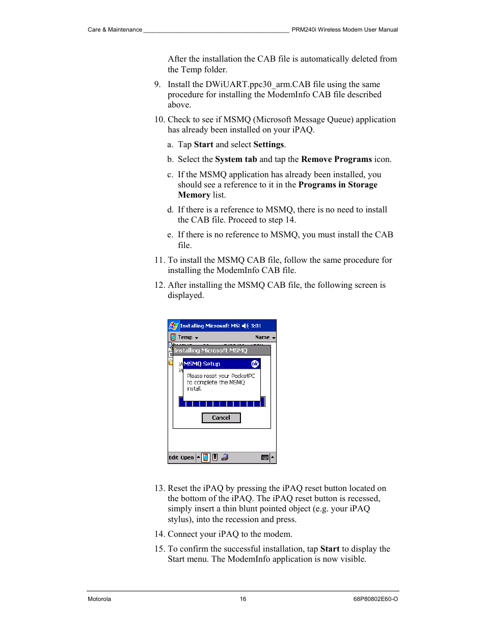 Motorola PRM240 i User Manual | Page 16 / 36