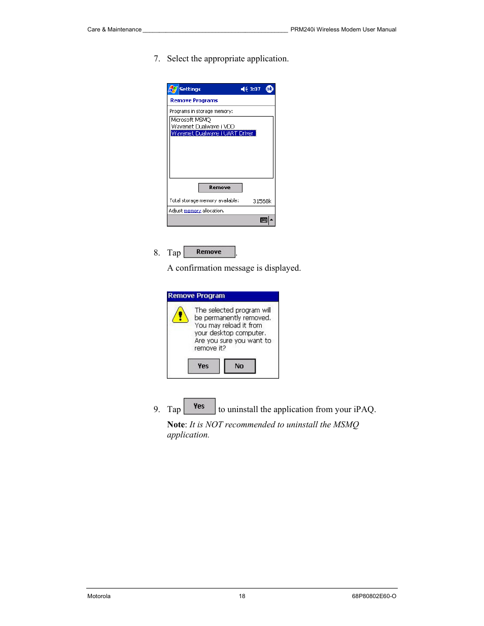 Motorola PRM240 i User Manual | Page 18 / 36