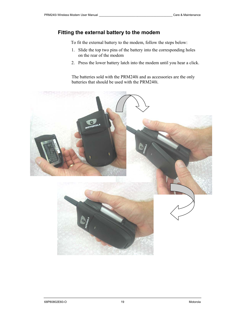 Motorola PRM240 i User Manual | Page 19 / 36