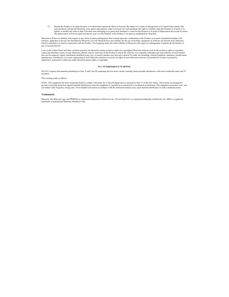 Motorola PRM240 i User Manual | Page 3 / 36