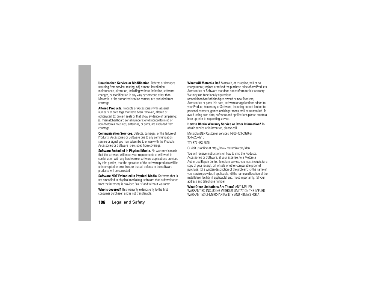 Motorola BRUTE H85XAH6JR5AN User Manual | Page 112 / 124