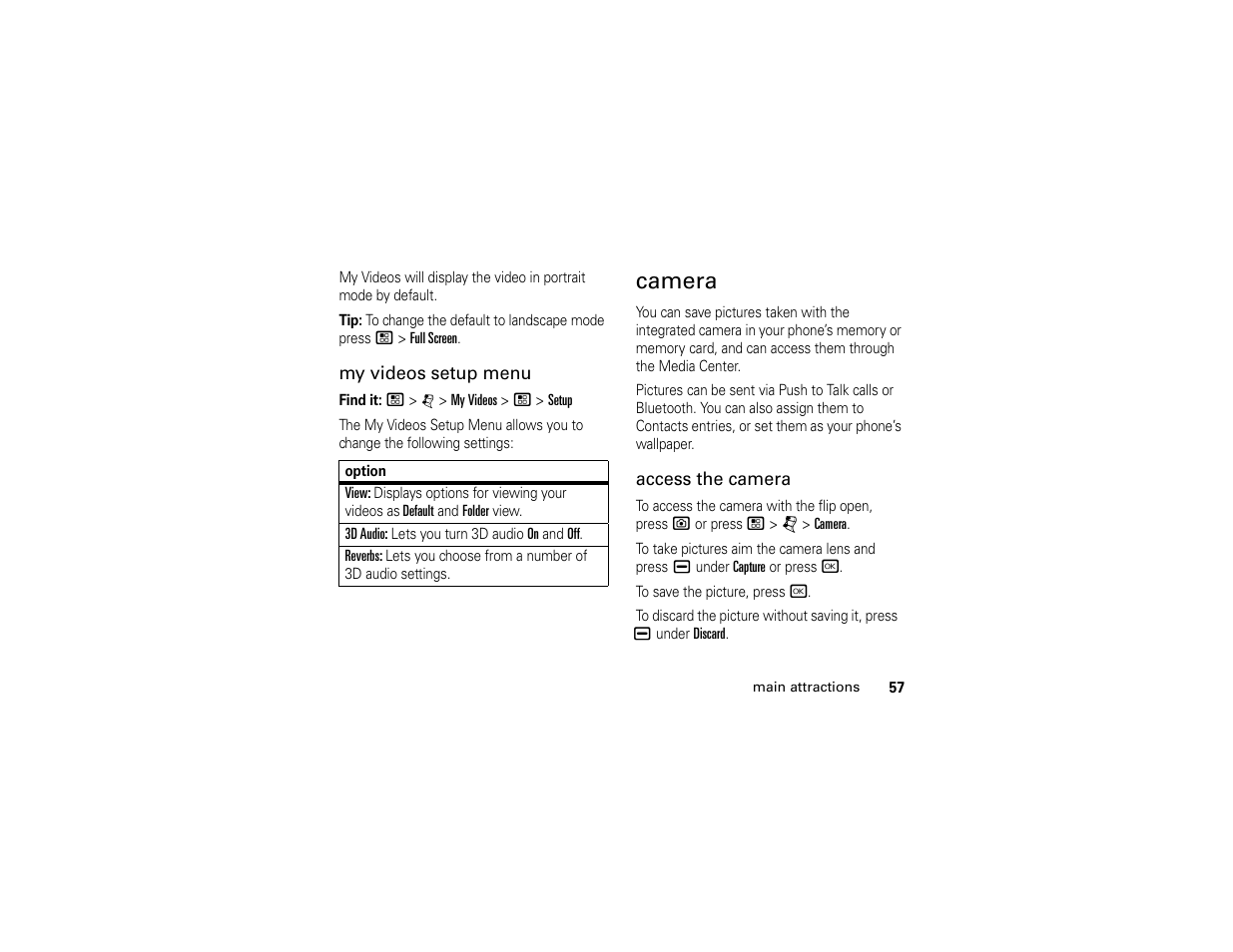 Camera | Motorola BRUTE H85XAH6JR5AN User Manual | Page 61 / 124