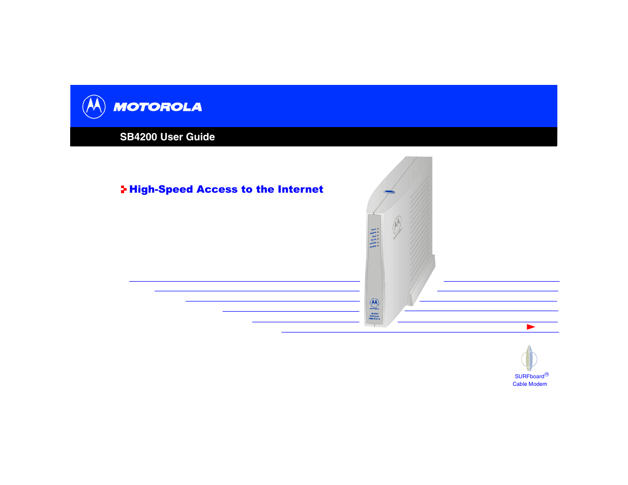 Motorola SB4200 User Manual | 68 pages