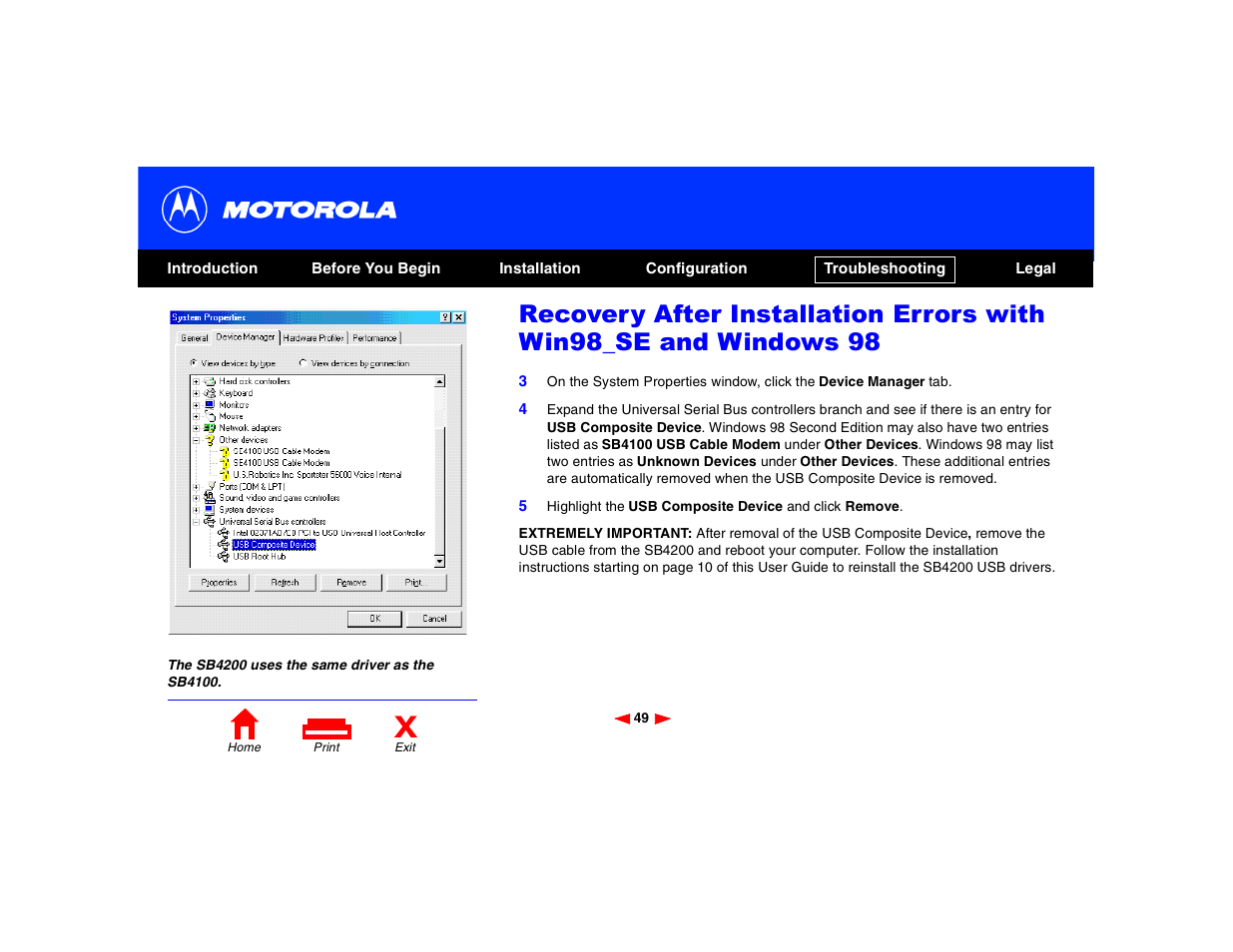 Motorola SB4200 User Manual | Page 54 / 68