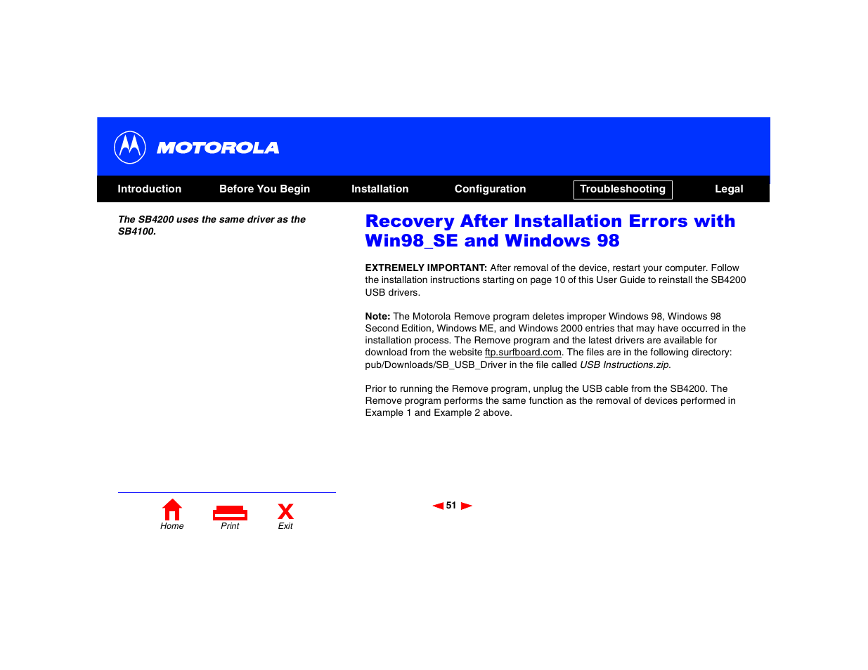Motorola SB4200 User Manual | Page 56 / 68