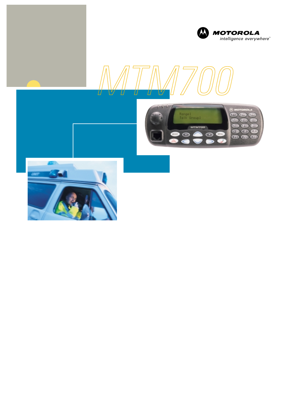 Motorola Tetra Mobile Radio MTM700 User Manual | 2 pages