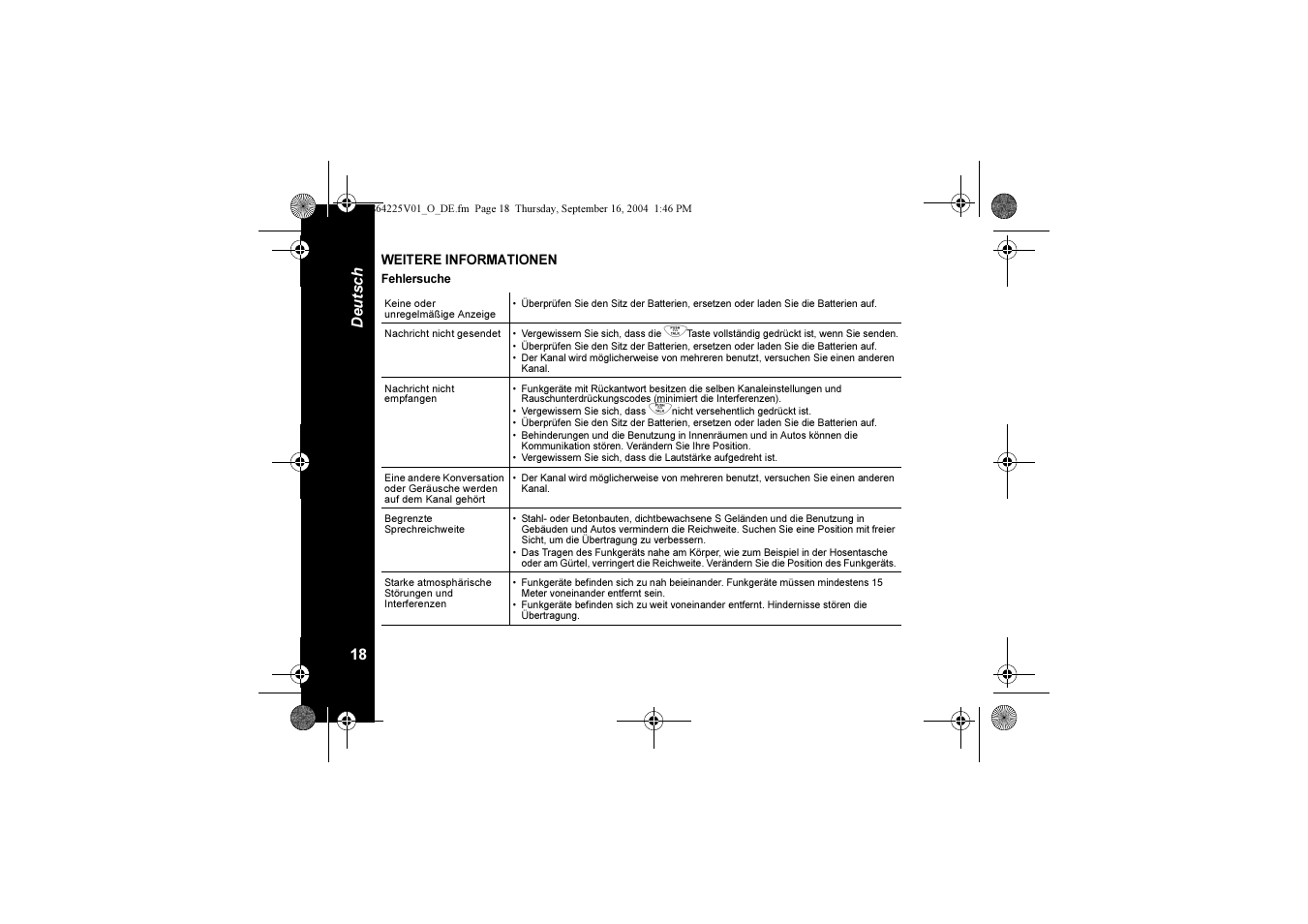 Deutsch 18 | Motorola XTL446 User Manual | Page 62 / 178