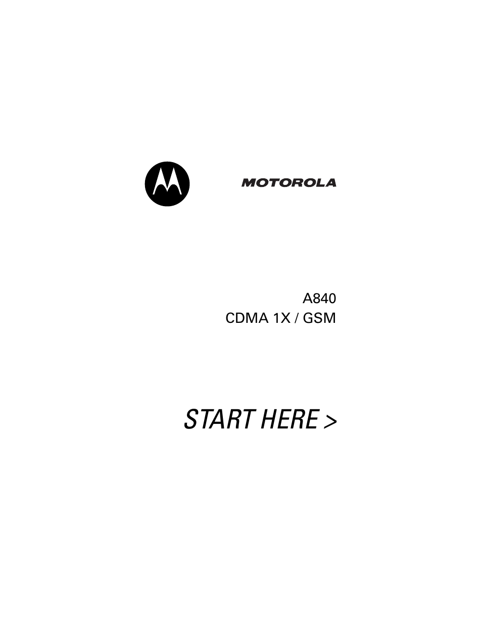 Motorola A840 User Manual | 284 pages