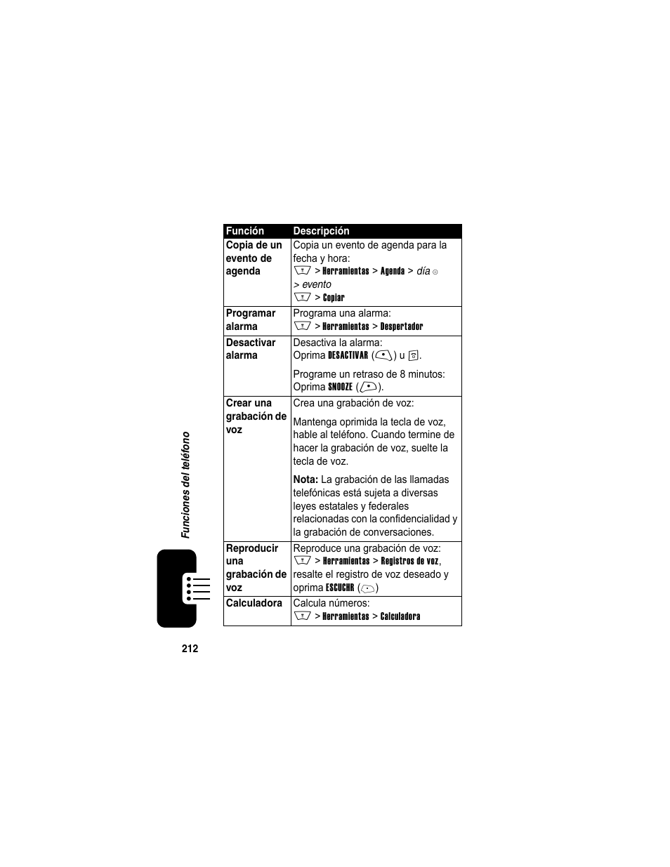 Motorola A840 User Manual | Page 214 / 284