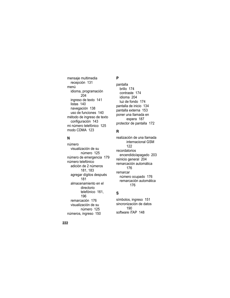 Motorola A840 User Manual | Page 224 / 284