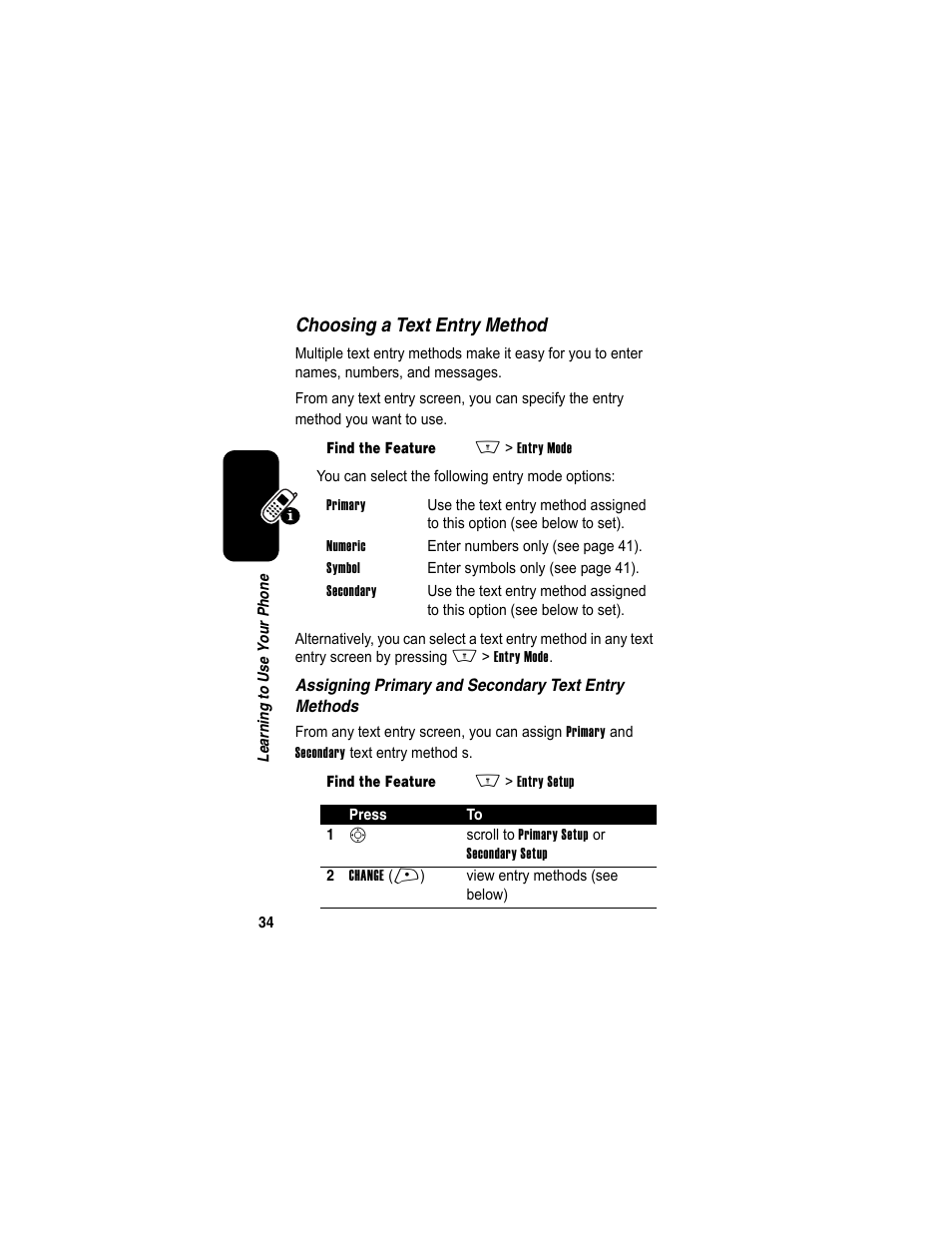 Motorola A840 User Manual | Page 36 / 284