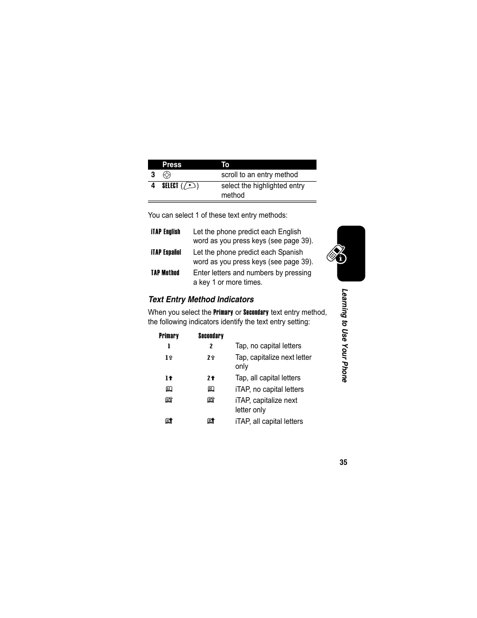 Motorola A840 User Manual | Page 37 / 284