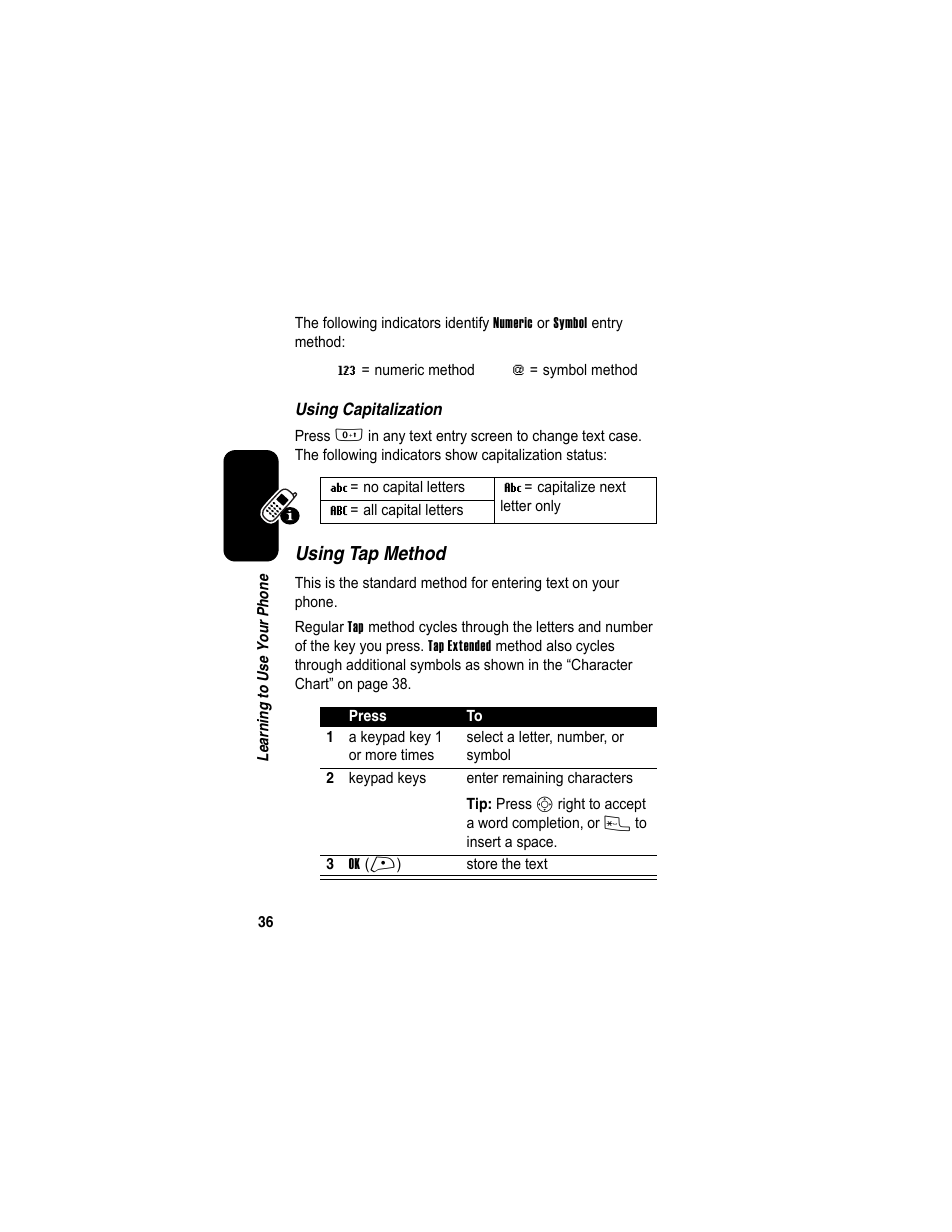 Motorola A840 User Manual | Page 38 / 284